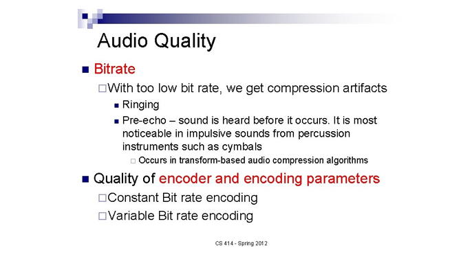 Encoding Sounds- Compression and Bit Rate