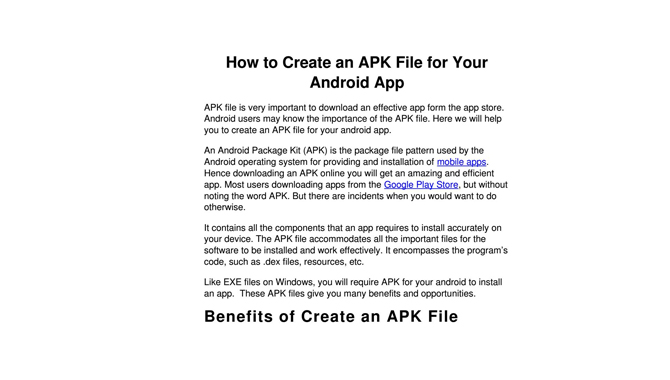 Some Benefits Of Installing APK Files