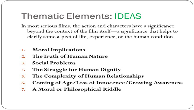 The Value Of Thematic Elements